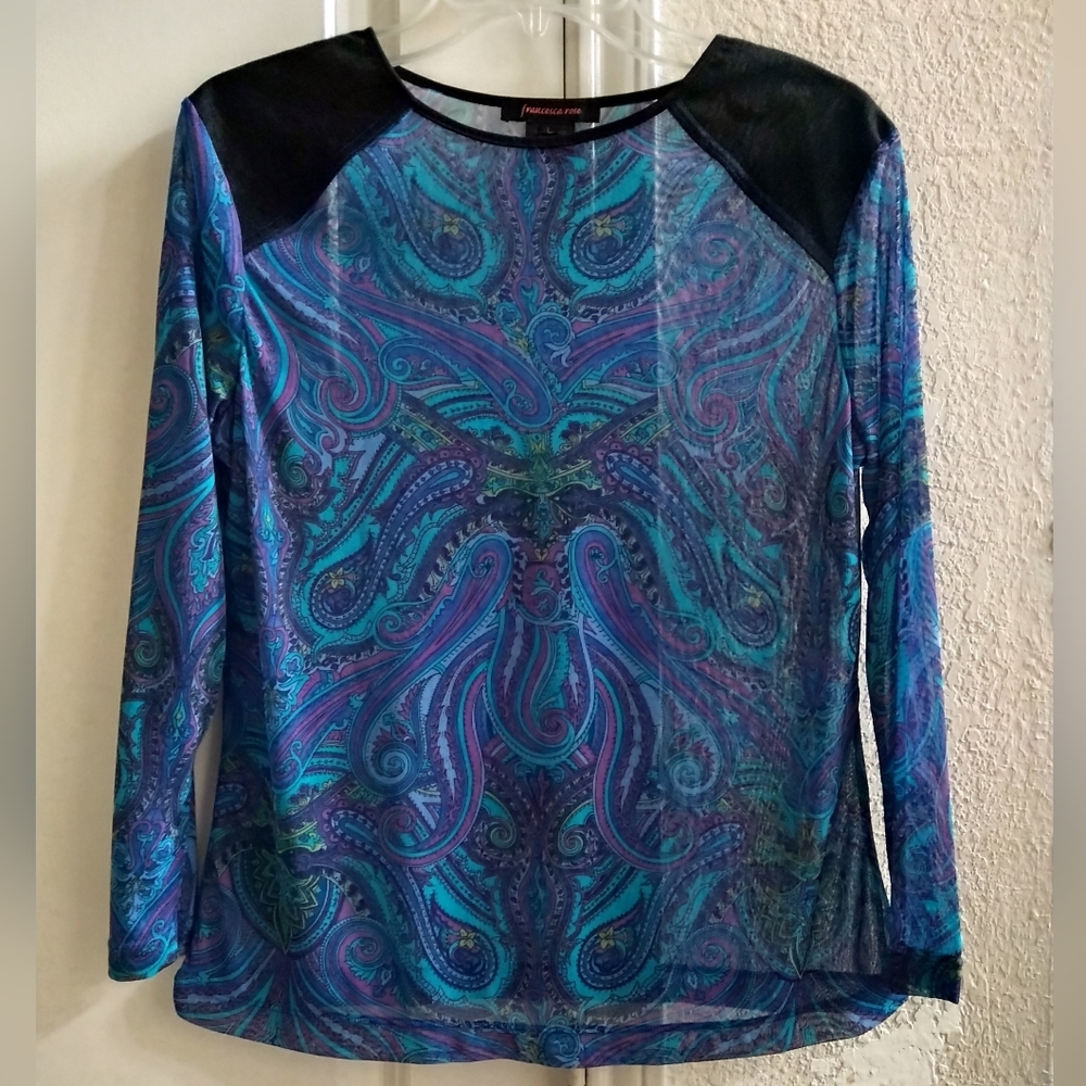 Junior's Francesca Rose Sheer Top